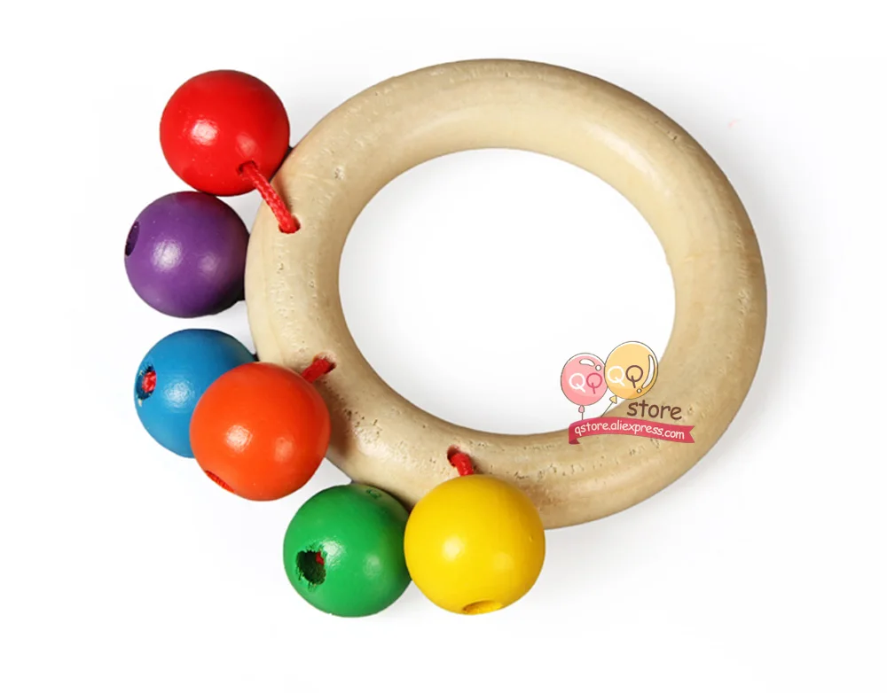 N-Tsi деревянные детские погремушки, игра для прорезывания зубов, Детские Музыкальные Развивающие игрушки для детей, подарок для новорожденных 0-12 месяцев
