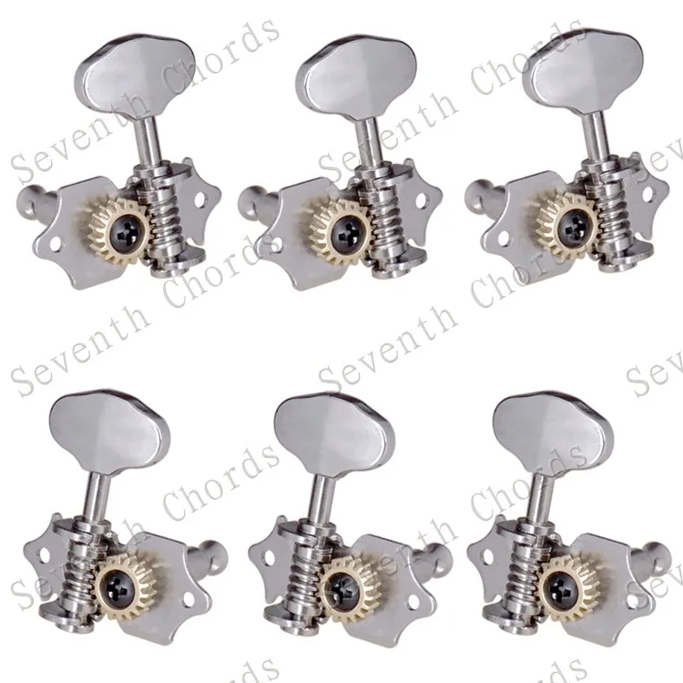 ASetChromeVintageGearRatio118OpenGearGuitarTuningPegsKeys