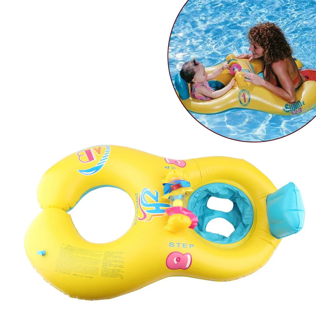 

Inflatable Mother Baby Swim Float Ring Mother And Child Swimming Circle Baby Seat Rings Double Swimming Rings New Style hot Hot