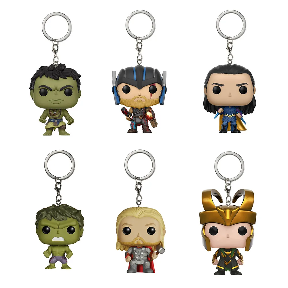 

Pop Keychains Thor Ragnarok Key Protector Thor Hulk Loki 6 Styles Key Protector for Women Bag Pendant Fans Gifts SP1629