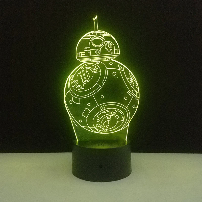 Звездные войны лампа 3D ночной свет Красочные USB светодио дный ночные огни домашний декор спальня ночник детские игрушки настольная лампа