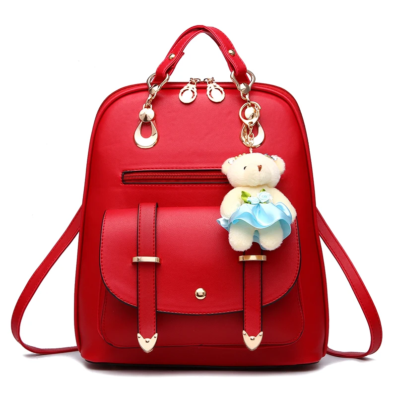 

2017 Summer New Female Bags Concise Sweet Leisure Fashion Ladies Backpacks Candy Color Sky Blue Pink Wine Red Lavender White Bag
