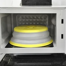Складной чехол для микроволновой печи Кухонные гаджеты силиконовый фруктовый дуршлаг для овощей корзина для мытья складное блюдо для микроволновой печи крышка