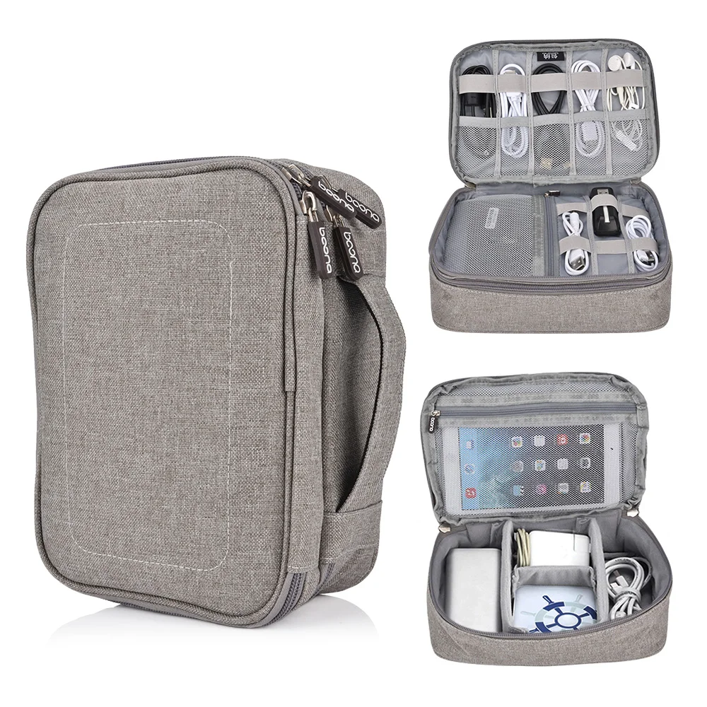 Waterproof Electronic Organizer Travel Bag Digital Usb Gadget Backpack Organizer Cable Charger Storage Case Device Organizer (1)