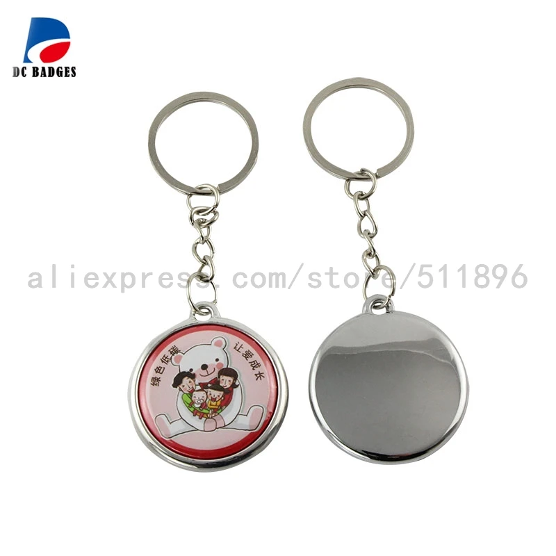 

500sets of 25mm /32mm/ 37mm Hot sale high quality button Keychain material single side without pictures