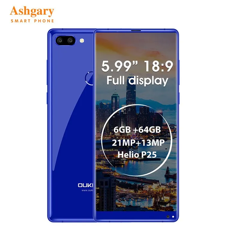 

Oukitel MIX 2 4G Smartphone Android 7.0 Octa Core 6.0 Inch MTK6757V 2.39GHz 6GB RAM 64GB ROM 16.0MP 0.3MP Rear Camera Cell Phone