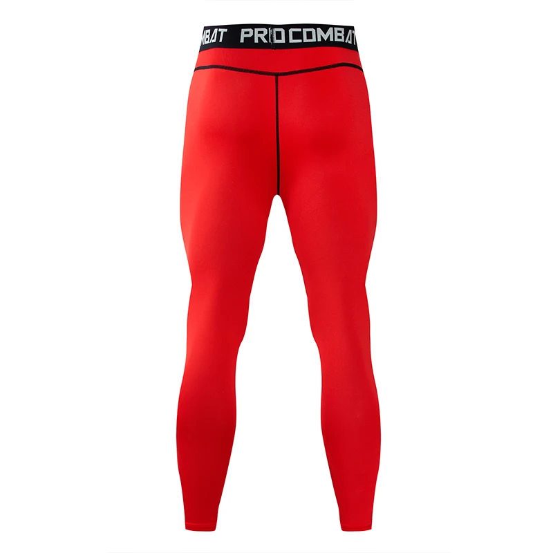 Фирменный мужской однотонный комплект для фитнеса, компрессионная футболка+ колготки, спортивный комплект для спортзала, набор для бега и быстросохнущего MMA Rashguard