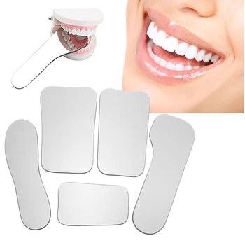 

1 Set 2 Sided Rhodium Glass Dental Mirrors Orthodontic Intraoral Photographic Reflector Mirror For Dental Clinic Materials