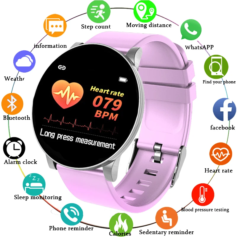  New Sports Waterproof Smart Watch Women Smart Bracelet Band Bluetooth Heart Rate Monitor Fitness Tr - 33041492368