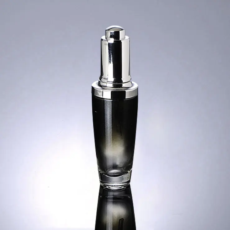 

50ml black glass bottle with silver dropper or dropper bottle Cosmetic Packaging
