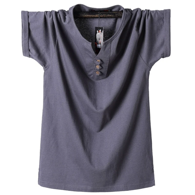 MINWLJ-Brand-Plus-Size-4XL-5XL-6XL-7XL-8XL-Mens-Summer-Dress-Tops-V-Neck-T