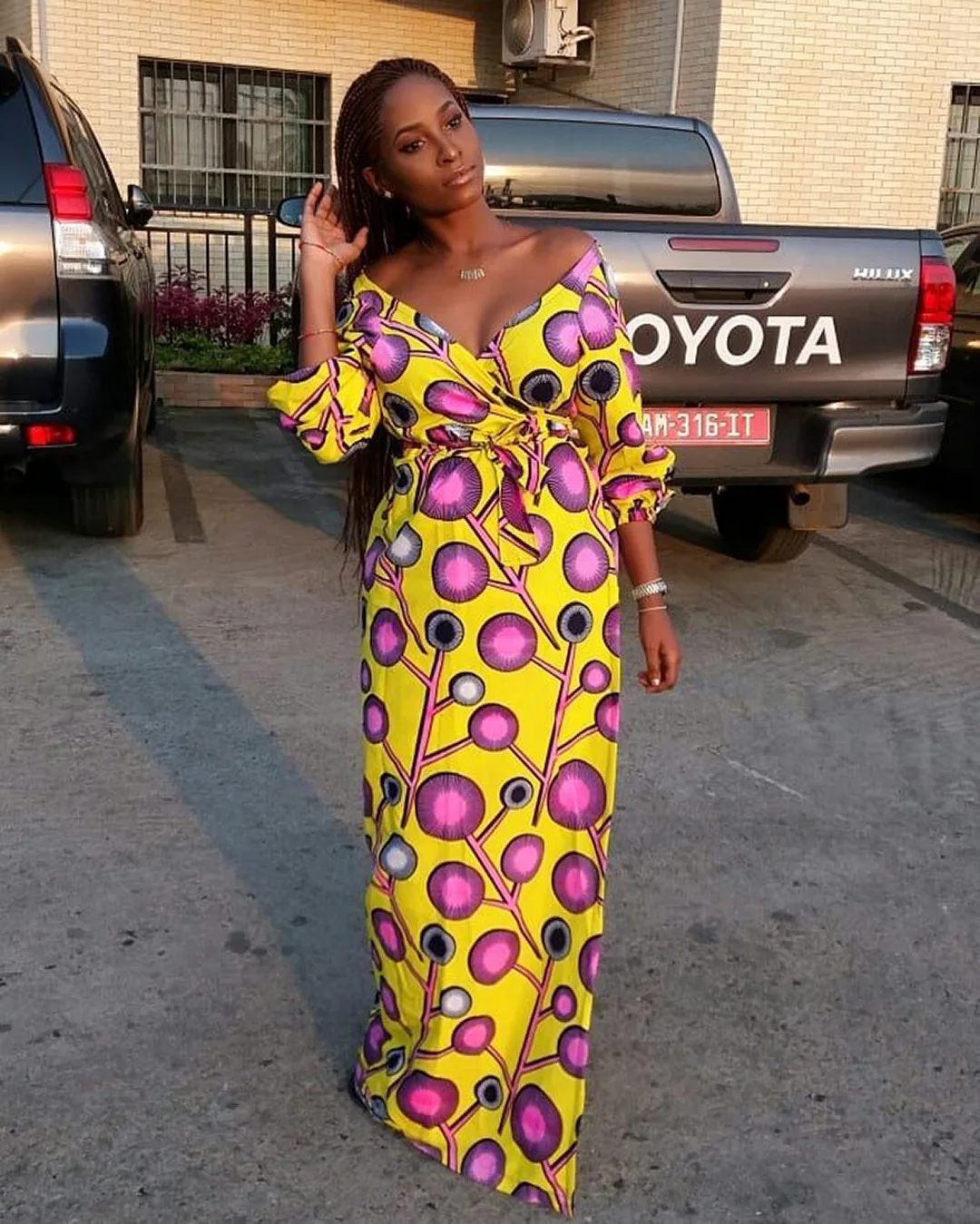 

Geometric with Belt Woman Dress 2019 Spring Summer Summer Short Sleeve Boho Maxi Dresses Midi Vestido