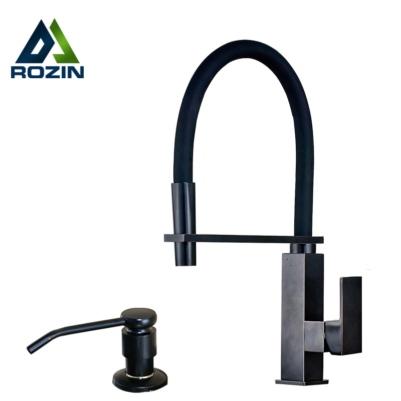 

Best quality Single Lever Deck Mounted Kitchen Water Faucet with Kitchen Sink Soap Dispenser Oil Rubbed Bronze Hot and Cold Tap