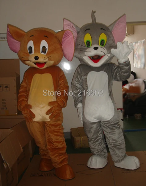 Мышонок Джерри и Том, костюм кошки/мультяшные костюмы/Хэллоуин/мышь и Том косплей/Рождественские вечерние талисман