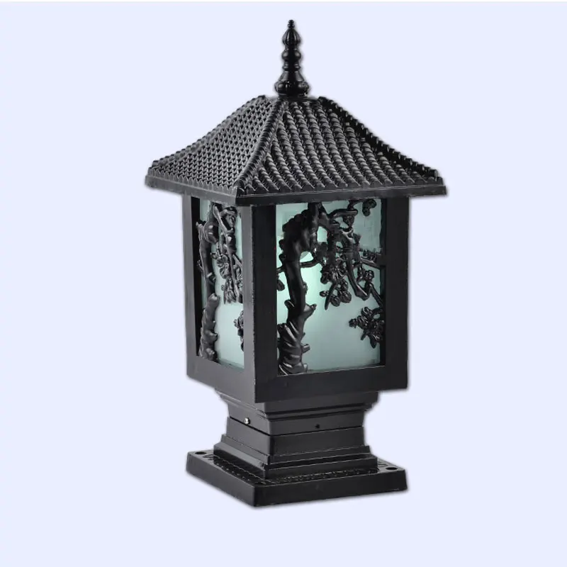 Китайский стиль открытый столб лампа Парк Вилла беседка забор жилой столбик светильник пейзаж chapiter светильник ing