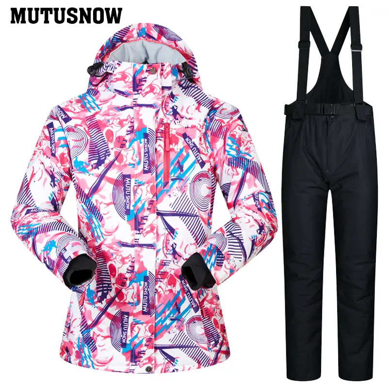 

New Ski Suit Women Winter Snow Suit Female Skiing and Snowboarding Clothes Windproof Waterproof Outdoor Sports Jackets and Pants
