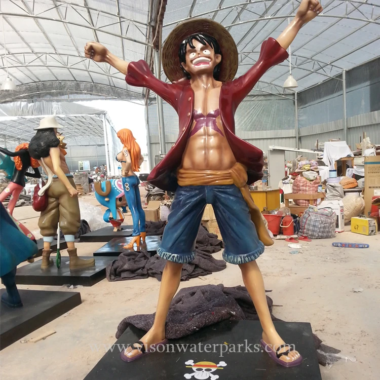 

Customized Strong resin Fiberglass Queen of Pirate King Sculpture Combination for water amusement park Vison Waterparks