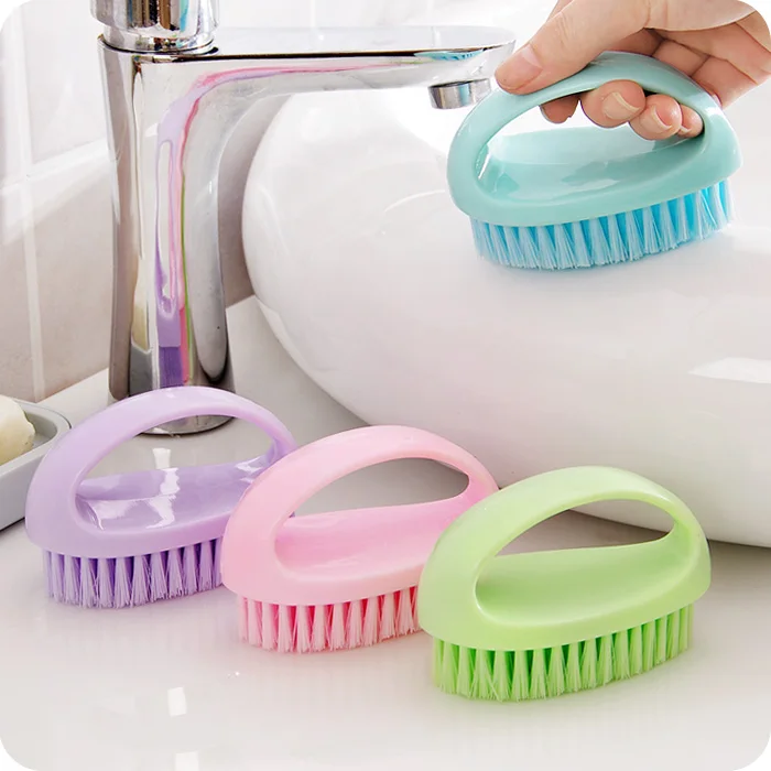 

1pc Colorful Egg Shape Multi - functional Soft Hair Brush Cleaning Brush Bath Brush Bathroom Cleaning Brush