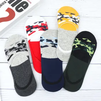 

Men Cotton Boat Socks Fashion Camouflage Short Socks Super Invisible Sock Funny Breathable Shallow Mouth Funny Socks