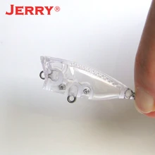 Jerry 10 шт. 40 мм DIY пустой корпус рыболовная приманка Неокрашенная приманки из твердого пластика плавающая topwater micro Popper приманка для форели с глазами