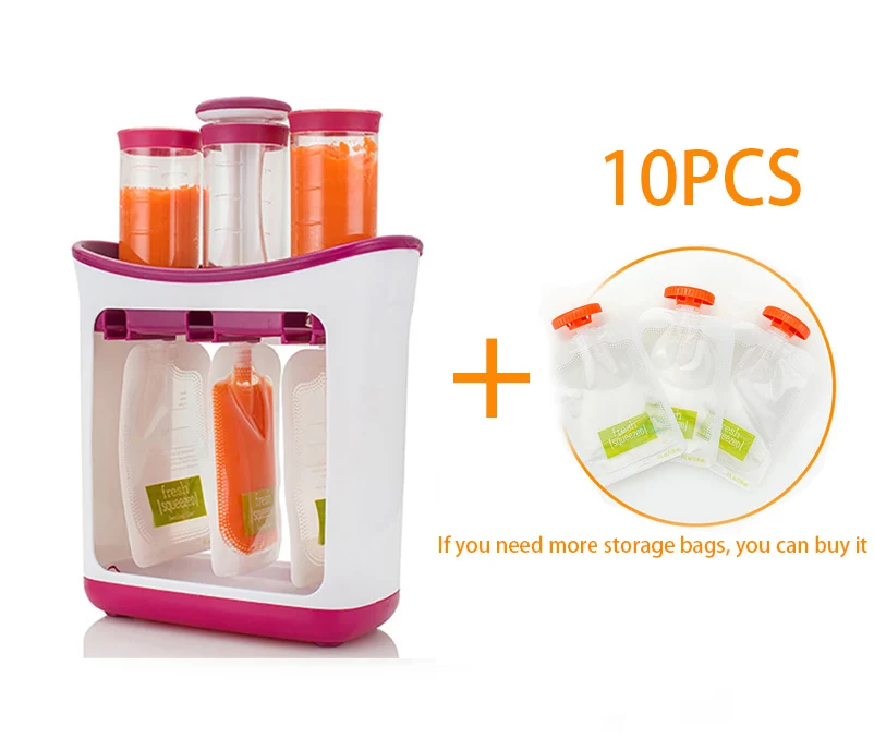 Принадлежности для хранения еды для новорожденных, контейнеры для кормления малышей, контейнер для хранения сока с 10 мешками, сумка для хранения - Цвет: machine