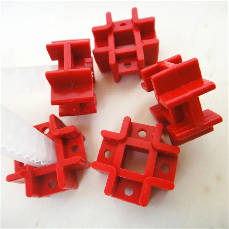 4pcs/lot J361 Red Plastic Cross Shaped Fastener Plastic Connecting Rod