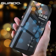 Роскошный зеркальный Прозрачный чехол для Xiaomi Redmi Note 4 4X5 Plus 6 Pro 7 S2 Y2 6A 5A полностью кожаный флип-чехол с подставкой