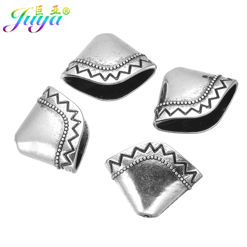Juya 10pcs/lot DIY Antique Silver Color Bead Caps Accessories For Handmade Brushes Tassels Jewelry Making Supplies