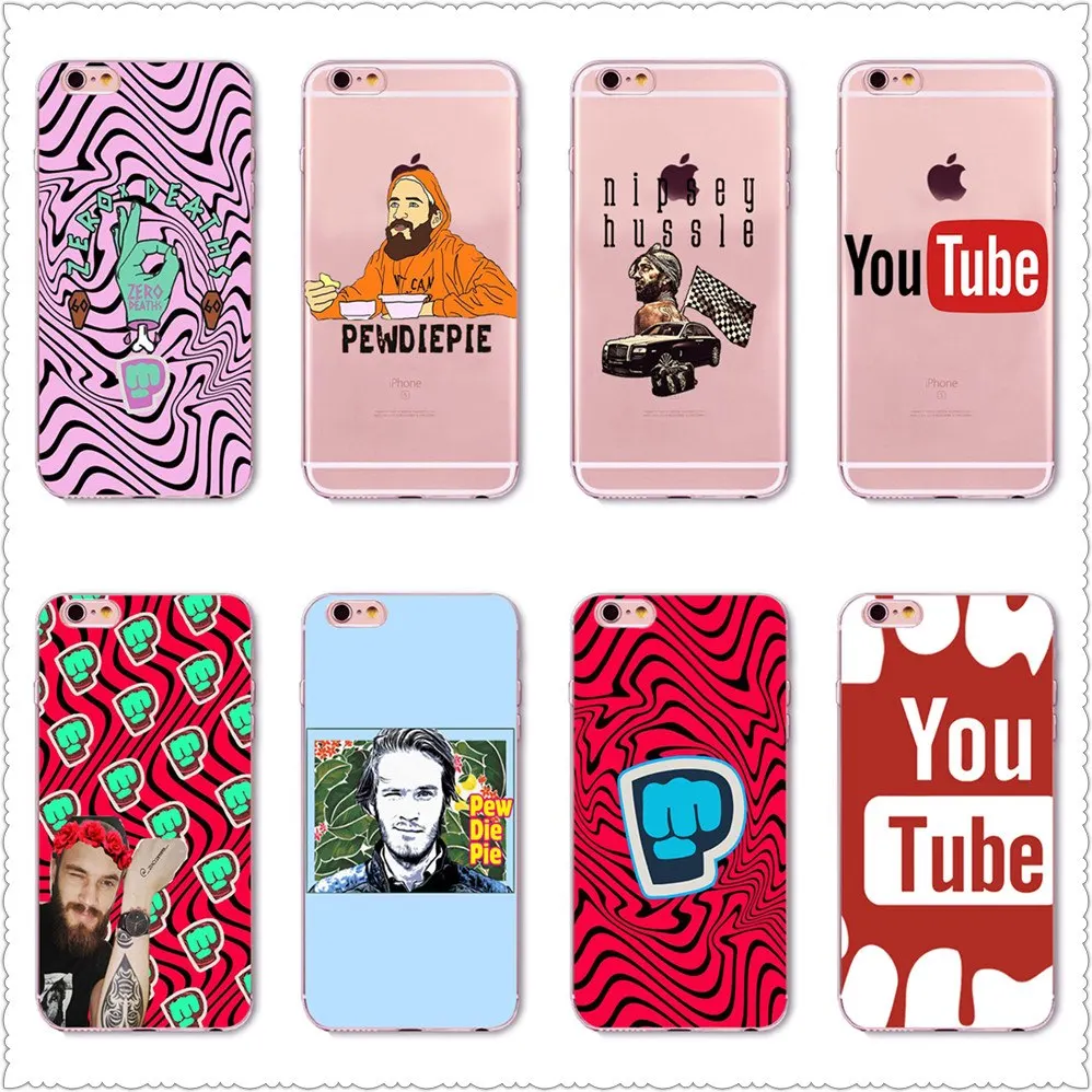 youtube pewdiepie Case For iPhone X XS Max XR 8 for SamsungS7 S8 S9 Silicone Felix Arvid Ulf Kjellberg case Cover