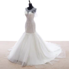 Lebanon Half Sleeve Muslim Islamic Lace Mermaid/Trumpet Bridal Wedding Dresses Wedding Gowns robe de mariage gelinlik ASAW105