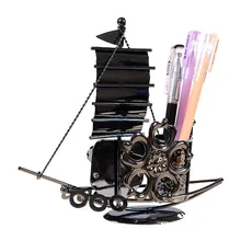 Metal Sailboat Music Box Mechanical Vintage Music Box Antique Mechanism Clockwork Craft Iron Holder Machine Music boxes