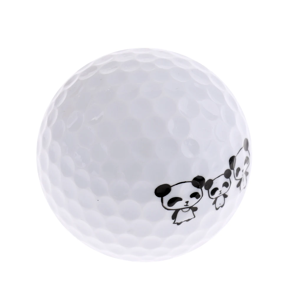 Golf Driving Range Practice Ball Cute Panda Printed Golf Ball Elastic Lightweight Flexible Golf Accessories Ball