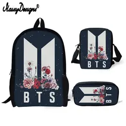 3 шт. комплект 3D BTS Письмо печати рюкзаки дети Bookbag обувь для девочек Mochila 2018 BTS сумка термальность модная корейский стиль