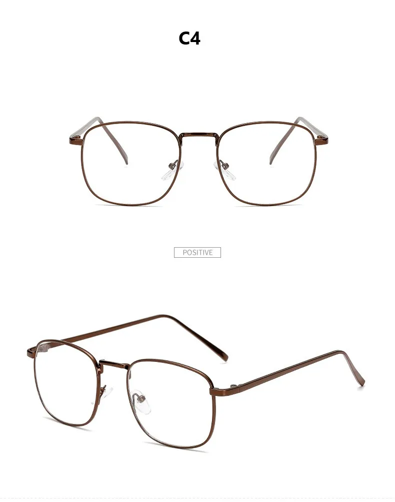 Элегантные ретро классические очки с металлической оправой, женские брендовые дизайнерские оптические очки, оправа унисекс, Квадратные прозрачные очки