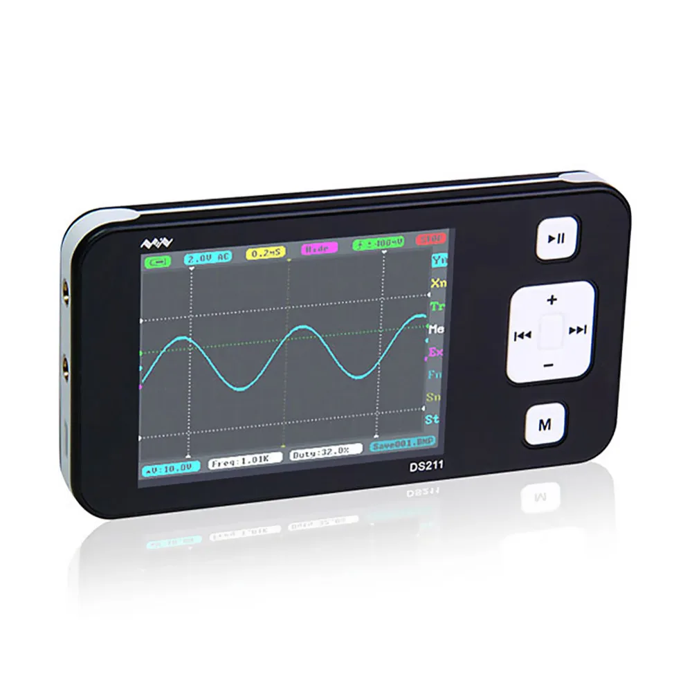 

Digital oscilloscope Handheld Digital Storage 2 Channels 1MHz 10MSa/s DS211 Oscilloscope osciloscopio de bolsillo digital New