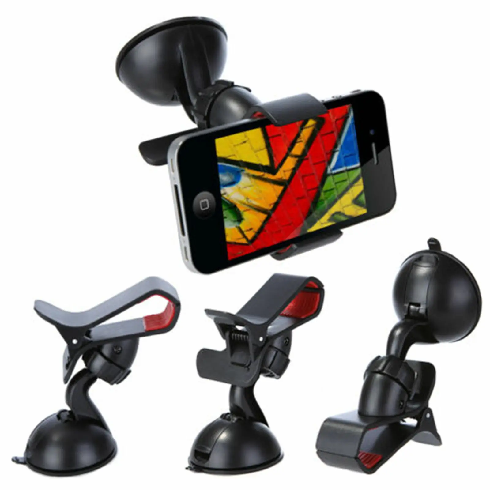 

Universal Rotating Car Windshield Mount Holder Stand Bracket Universal Car Windshield Mount Holder For iPhone X 8 7 6