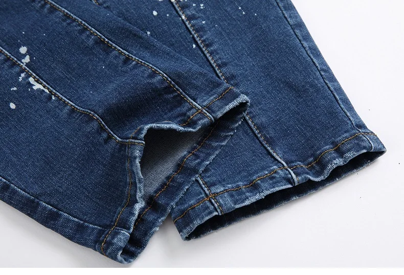 ACRMRAC для мужчин джинсы для женщин тонкий отверстие синий прямые джинсы большой размеры 108