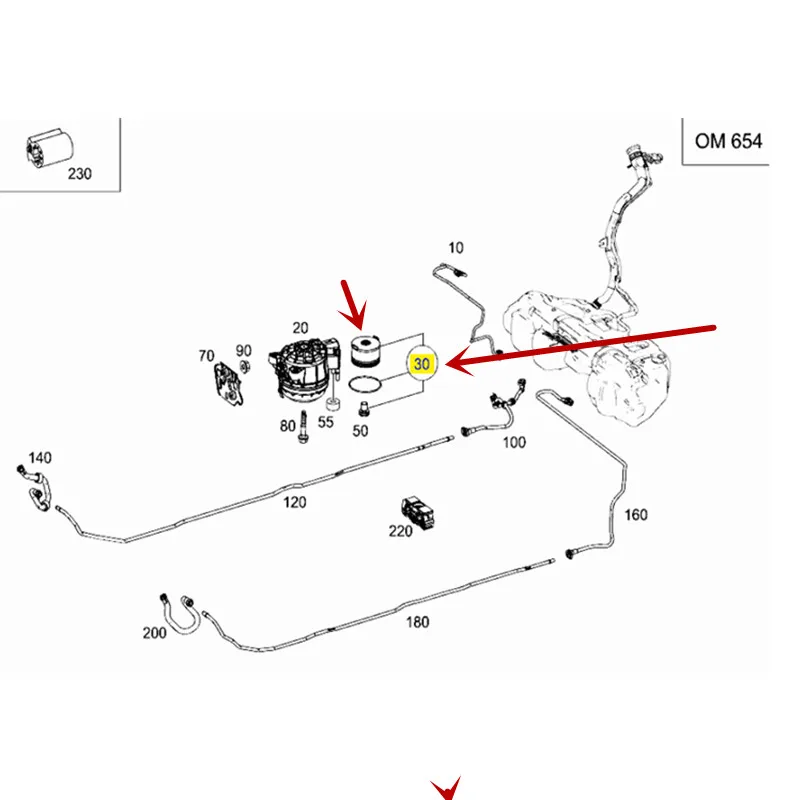 Автомобильный Топливный бак газа сетка A180 W213 E200d E220d mer КНИ ССО enzE200 E220 E300 E250 S65 S63 C63 CLS220 фильтр для топливного бака элемент