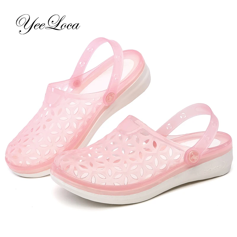 

Women Sandals Jelly Shoes Peep Toe Summer Beach Shoes Zapatos De Mujer Ladies Slides Candy Color Flats Sandale Femme 2019
