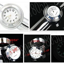 Хромированная Ручка Крепление часы и термометр для Honda Yamaha Suzuki Kawasaki Sport Bobber заказной вертолет крейсер уличный велосипед