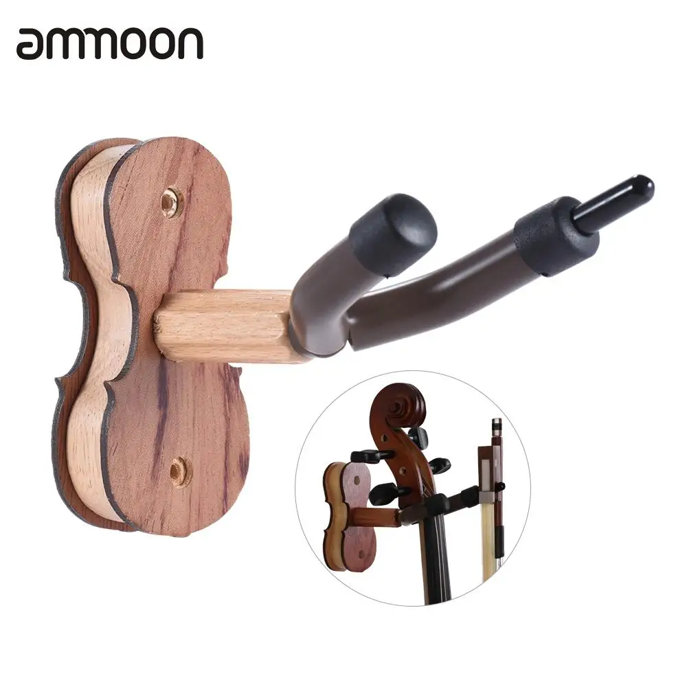 Высокое качество твердой древесины скрипки вешалка крюк с бантом держатель для дома и студии настенное крепление использования