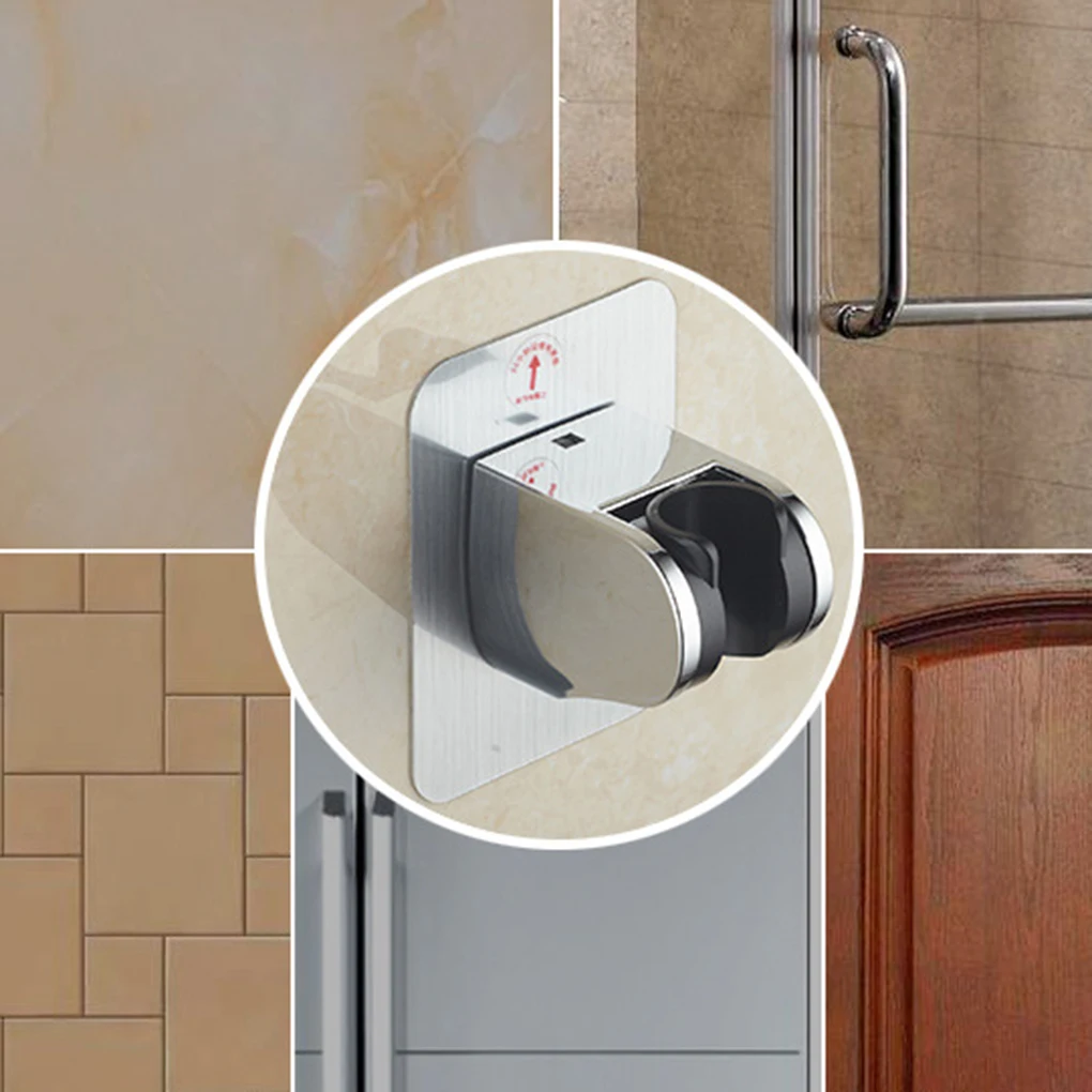 Adjustable Waterproof Shower Head Holder Adhesive Stick Wall Mounted