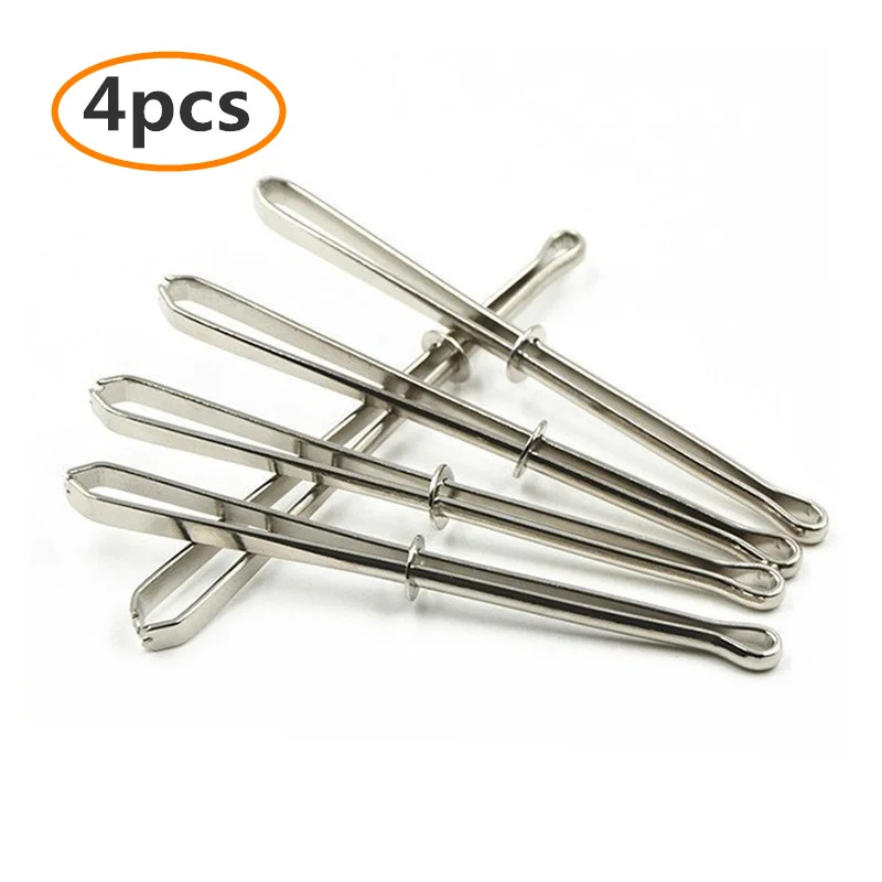 

4Pcs Stainless Steel Cited Clips Elastic Belt Wearing Rope Weaving Tool Bag Wrap Rope Wearing sewing accessories 5BB5752