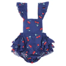 Роскошный детский комбинезон; Детский комбинезон-боди для мальчиков и девочек; комплект из хлопка для новорожденных; детское бикини; одежда с цветочным рисунком и вишенками