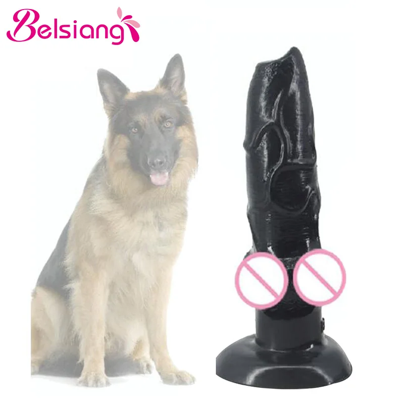 Belsiang Dog font b Dildo b font Realistic Big Wolf Penis Animal font b Dildo b