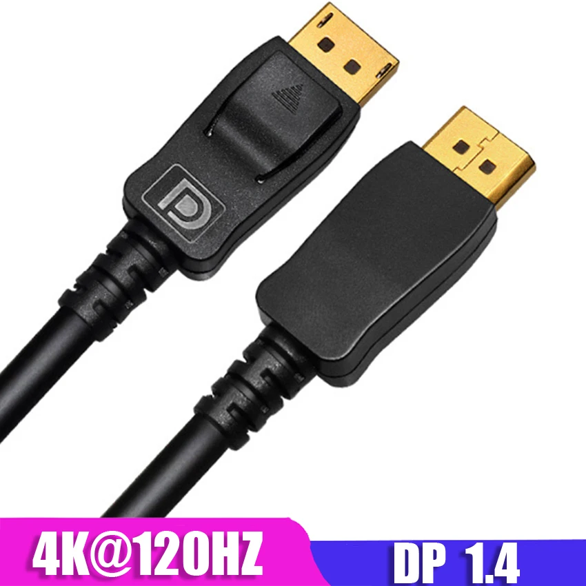 

Displayport 1.4 / 1.2 Cable DP To DP Adapter Display port Video Audio 32.4Gbps 8K @ 60HZ 4k @ 144Hz 2K@165Hz For HDTV Projector