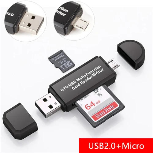 AIFFECT type C и Micro USB и USB 3 в 1 OTG кард-ридер высокоскоростной USB2.0 3,0 Универсальный OTG TF/SD для Android Компьютерный удлинитель - Цвет: USB2.0 Micro