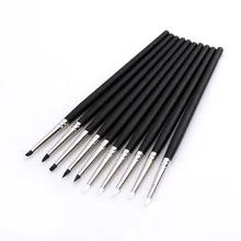 Мягкие гончарные инструменты для изготовления наборов глиняный пластик с матовым черным полюсом Силиконовая ручка