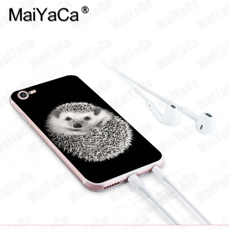 MaiYaCa для iphone 7 6 X чехол с милым животным маленьким ежиком чехол для телефона для iphone 8 7 6 6S Plus X 5 5S XS XR XSMAX - Цвет: 9