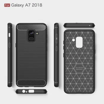 

50pcs/lot wire drawing Silicone Soft Cover Case For Samsung Galaxy A7 2018 A730F A730
